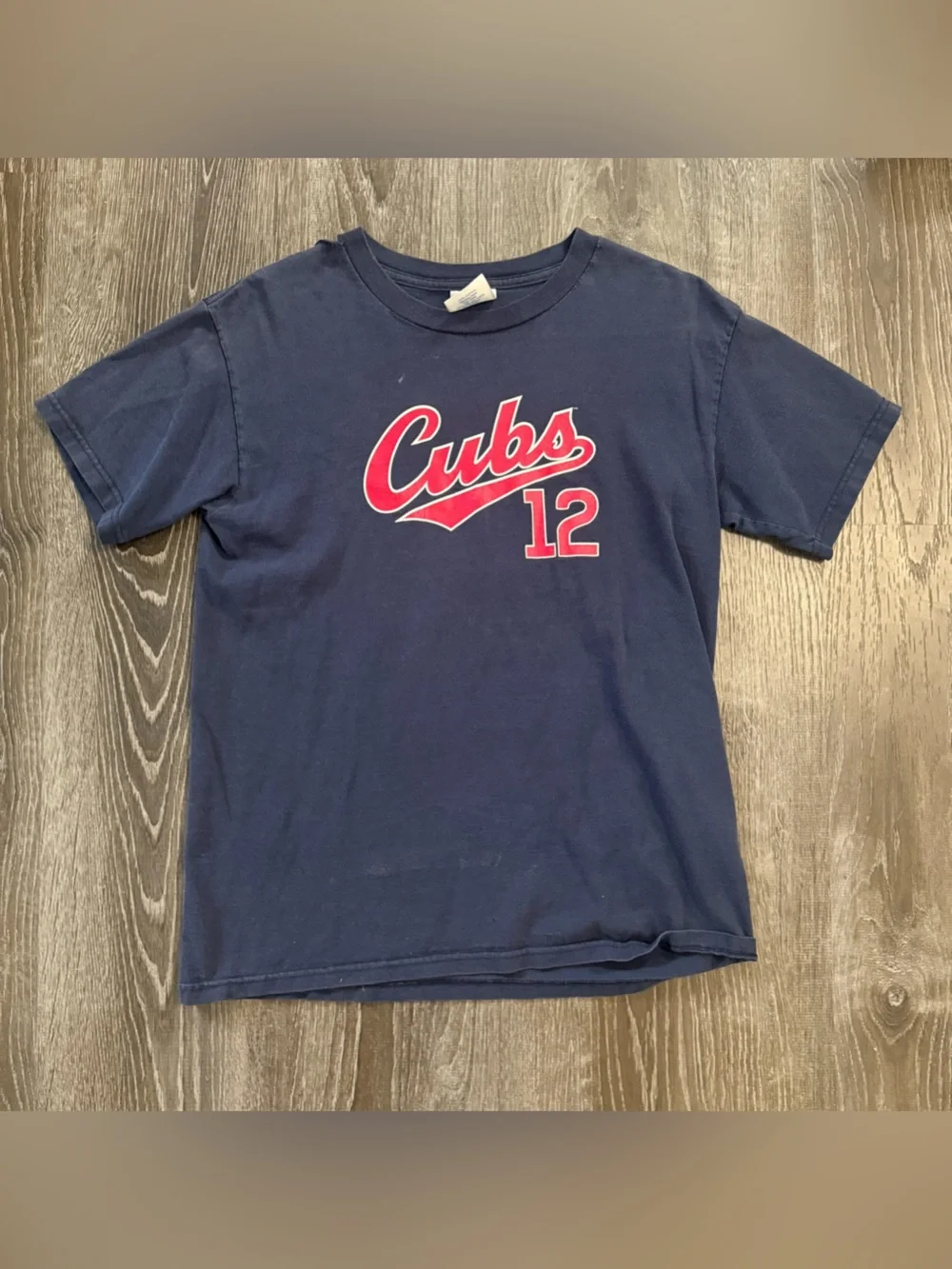 Cubs Navy graphic Baby tee